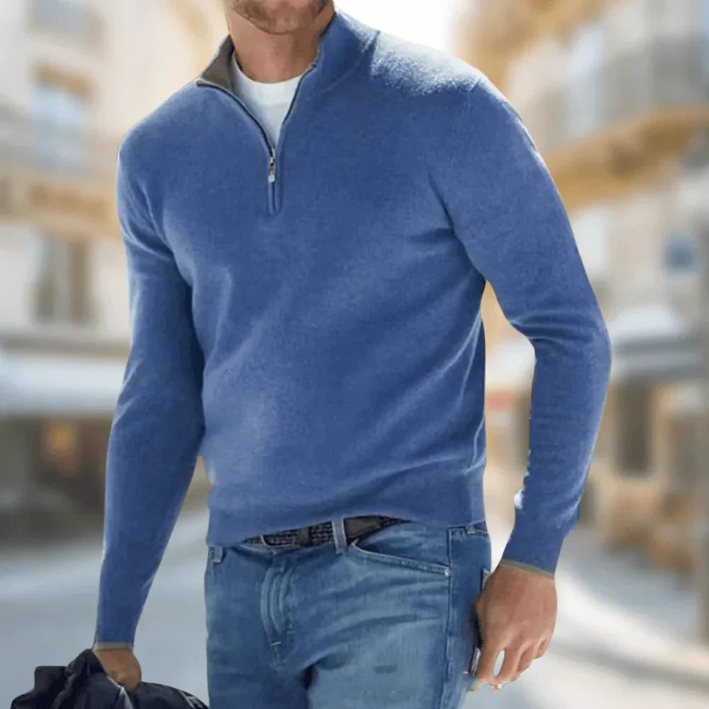 Brit und Boho | Hudson | Herren Viertelreißverschluss Pullover