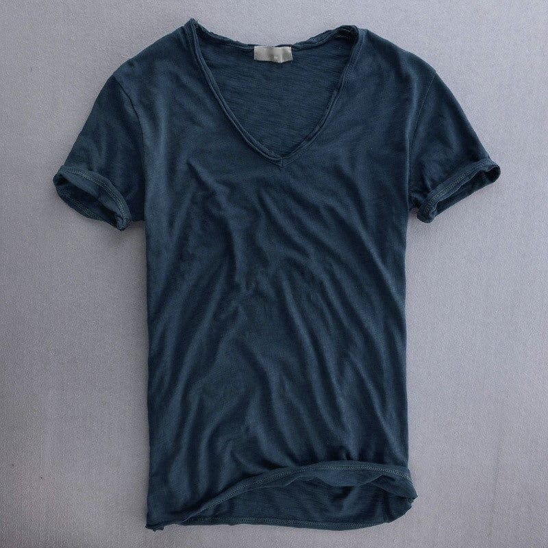 Michele | T-Shirt für Herren mit V-Ausschnitt und kurzen Ärmeln