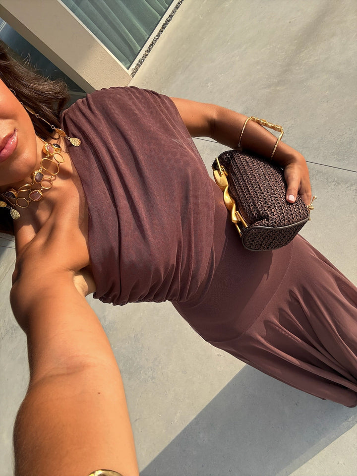 Serena | Damen Maxi Off-Shoulder Kleid