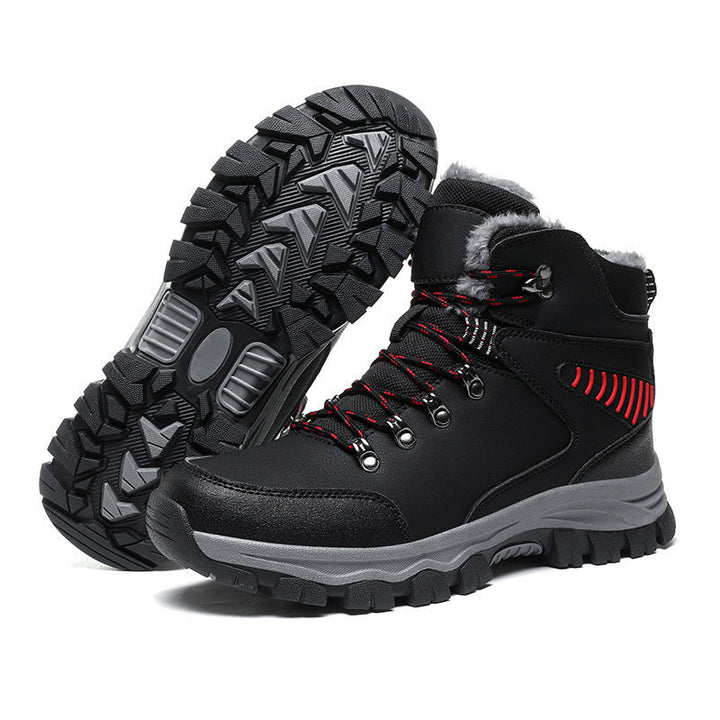 Herren Winterstiefel mit rutschfester Sohle und Schnürung
