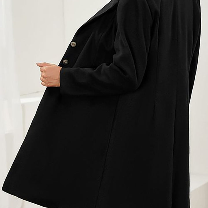 Lena | Damen Mantel mit Knöpfen und langen Ärmeln