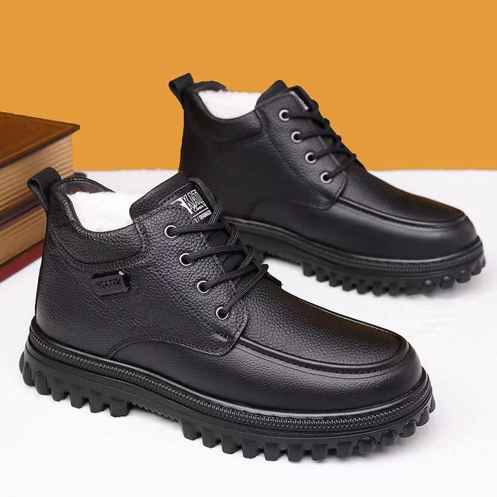 Herren Winterstiefel mit hohem Schaft und Schnürung