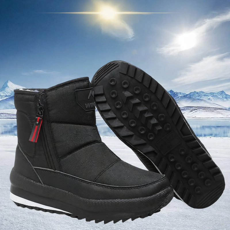 Winterstiefel mit rutschfester Sohle und Reißverschluss