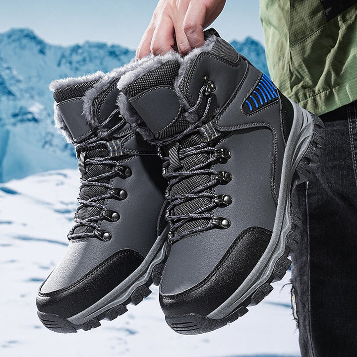 Herren Winterstiefel mit rutschfester Sohle und Schnürung