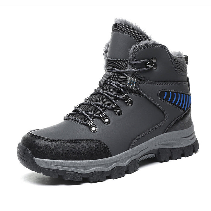 Herren Winterstiefel mit rutschfester Sohle und Schnürung