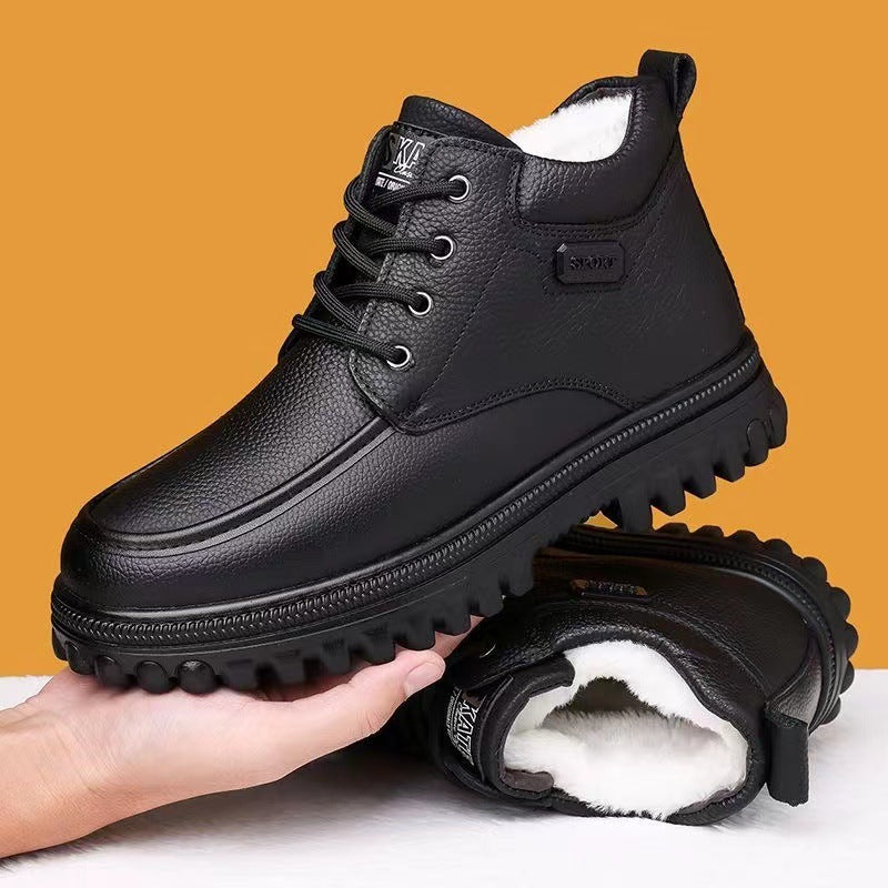 Herren Winterstiefel mit hohem Schaft und Schnürung