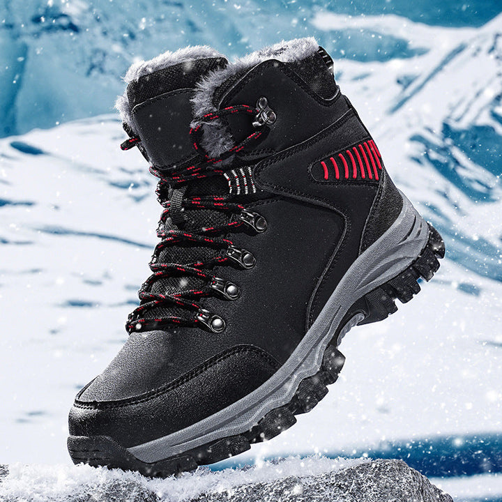 Herren Winterstiefel mit rutschfester Sohle und Schnürung
