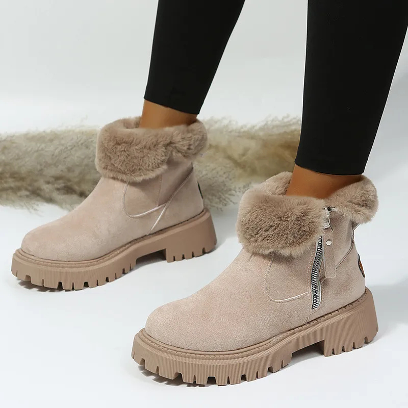 Nancy | Bequeme, Warme Winterstiefel für Damen mit flachem Absatz