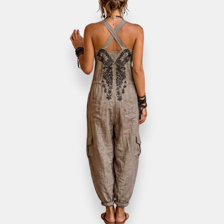 Greta | Damen Taschen-Jumpsuit