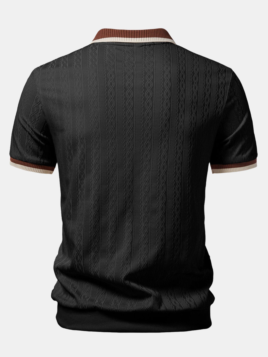 Herren Kurzarm Zip-Polo & Hose mit elastischem Bund und geradem Bein Set