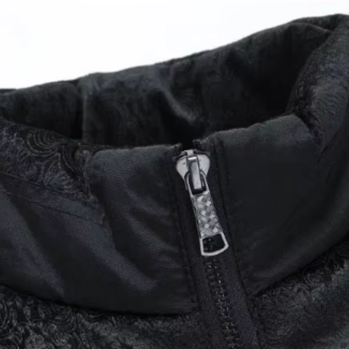 Elegante Gepolsterte Pufferjacke für Herren mit Stehkragen und langen Ärmeln