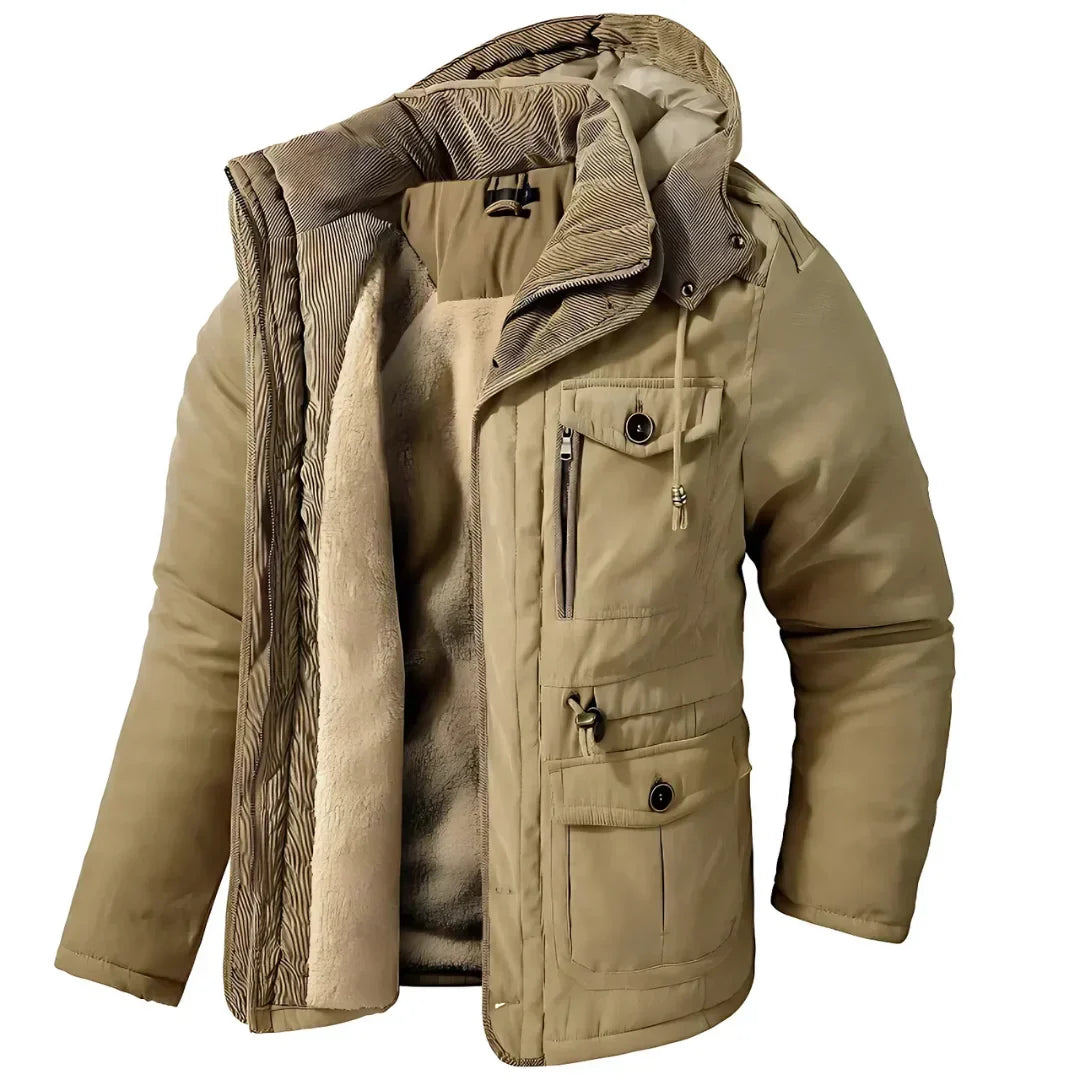 Chris | Wasser- und winddichte Winterjacke für Herren mit Rundhalsausschnitt