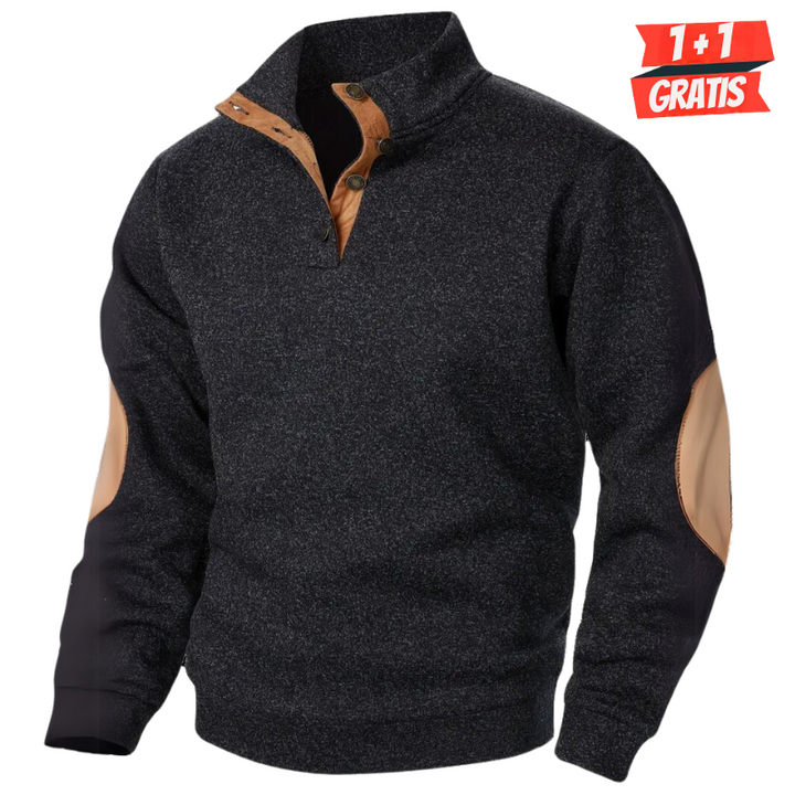 Craft | Winter Pullover für Männer für Herren mit Stehkragen und langen Ärmeln