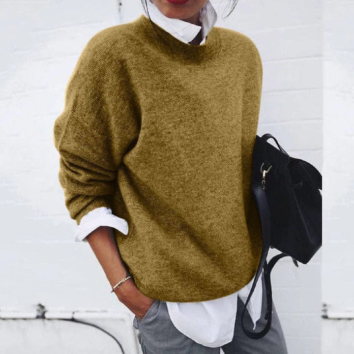 Maximilian | bequemer Pullover für Damen mit Rundhalsausschnitt und langen Ärmeln
