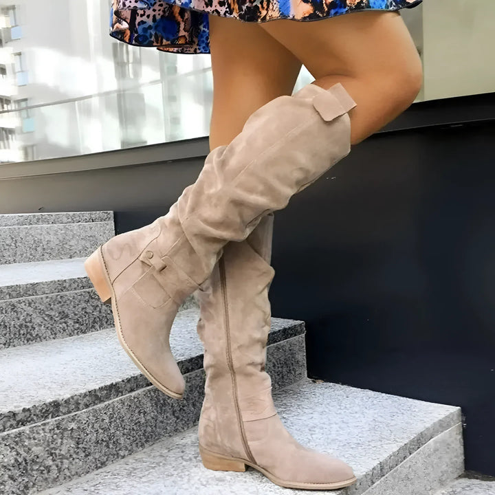 Flavia | Stiefelette für Damen mit flachem Absatz