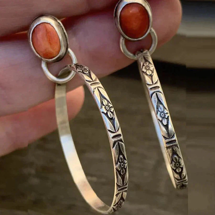 Vintage Onyx Boho Ohrringe für Damen