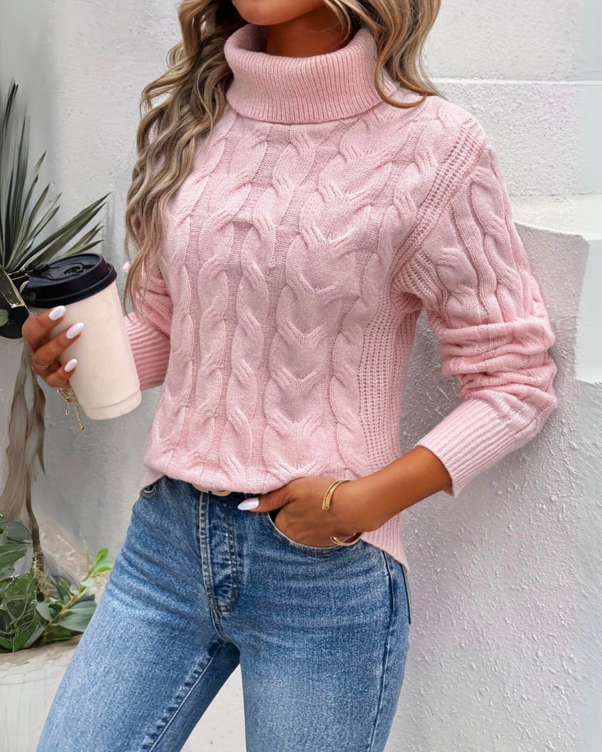 Bella | Warmer Strickrollkragenpullover für Damen mit langen Ärmeln
