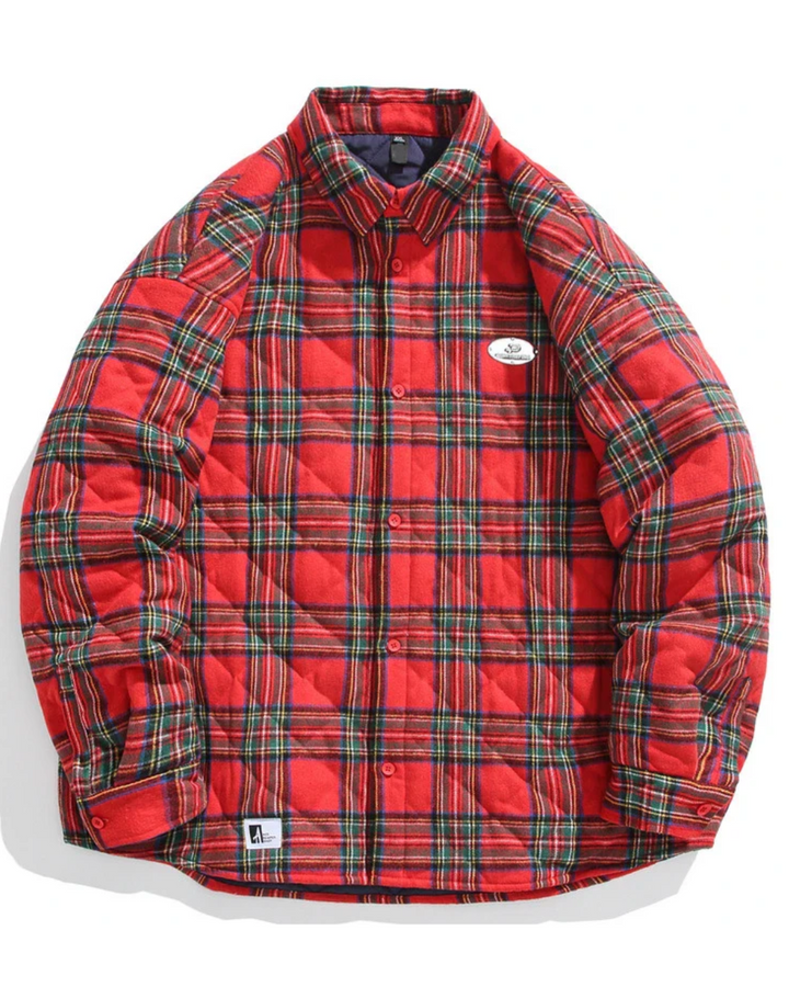 Vintage Padded Jacke für Herren mit langen Ärmeln