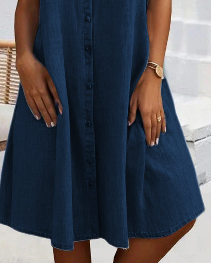 Sandra | Luftiges Sommerkleid für Damen mit Rundhalsausschnitt und kurzen Ärmeln