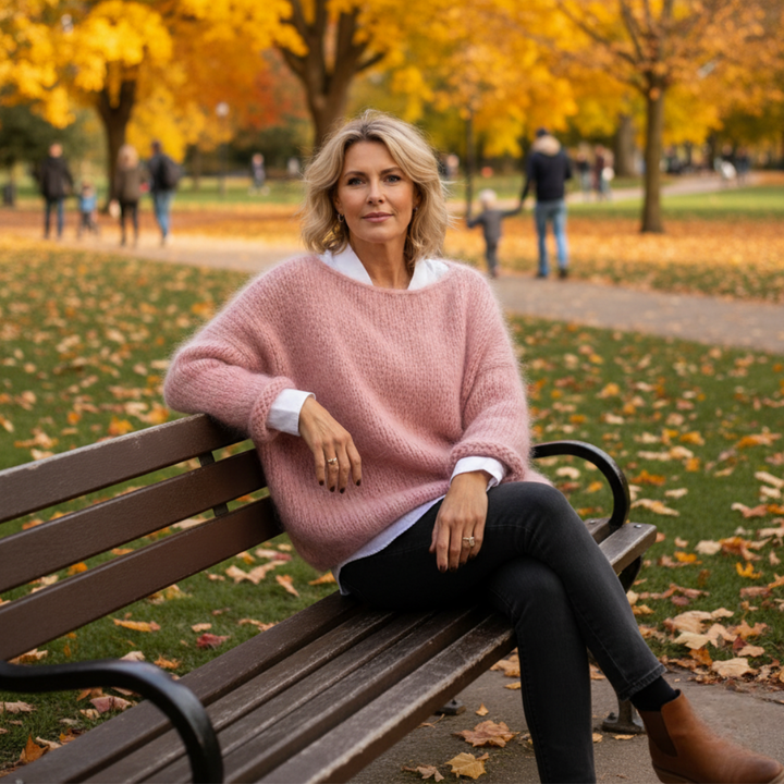 Sofia | Soft-Knit Pullover für Damen mit Rundhalsausschnitt und langen Ärmeln