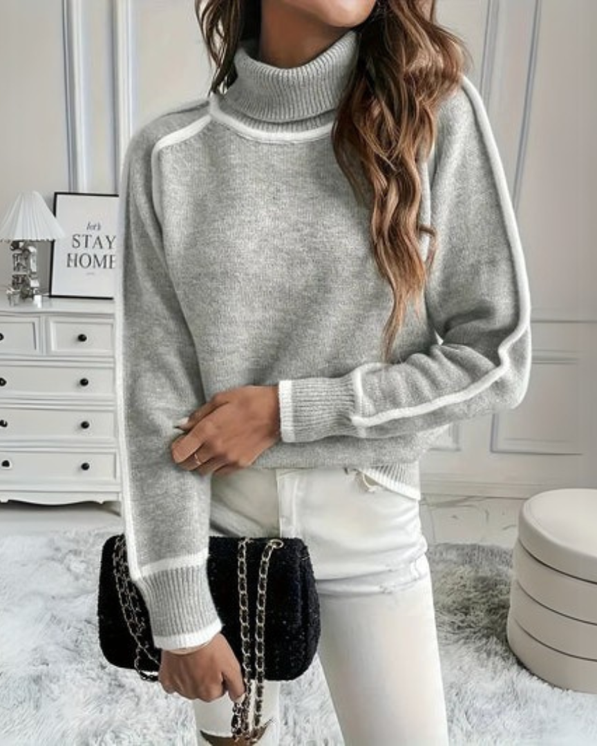 Victoria | Der lässige Rollkragenpullover für Damen mit langen Ärmeln