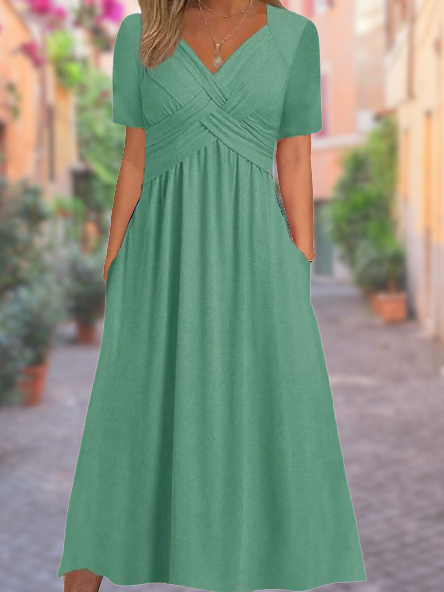 Ceola | Elegantes Midikleid für Damen mit Bauchbedeckung