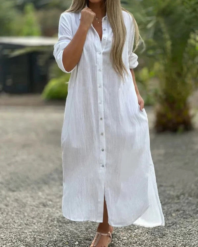 Bianca | Bequemes italienisches Kleid für Damen mit langen Ärmeln
