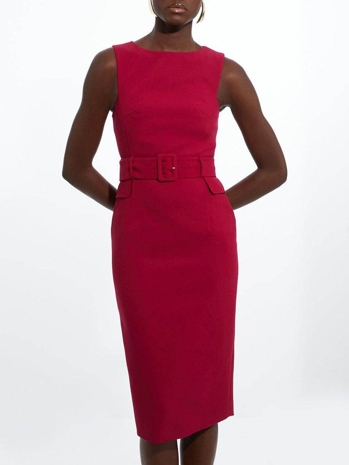 Elegantes Midi-Kleid für Damen mit raffiniertem Bindungsakzent
