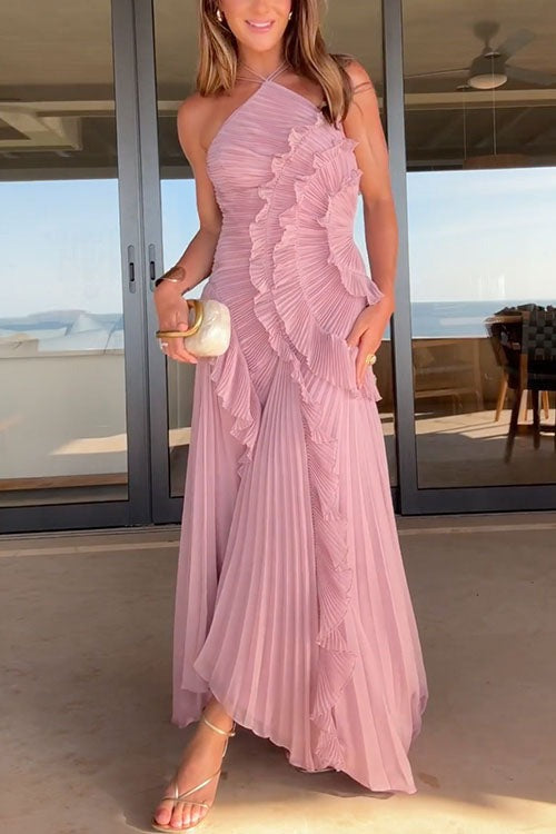 Adeline | Elegantes, luftiges Maxikleid für Damen mit asymmetrischem Ausschnitt