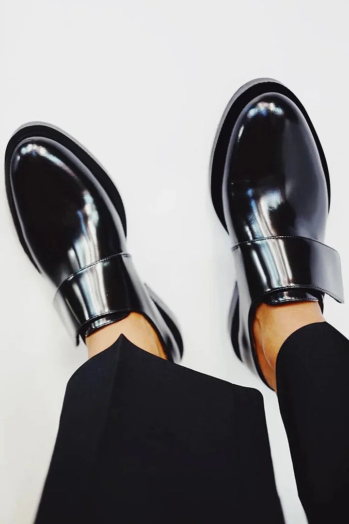Polierte Riegel-Loafers für Herren