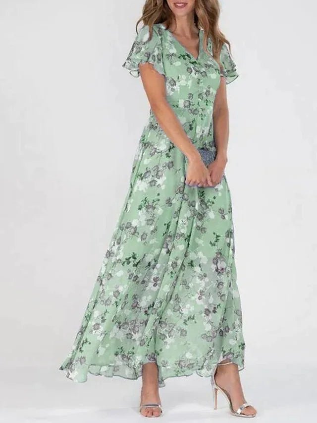 Zia | Glamouröses Maxikleid für Damen mit Bauchbedeckung
