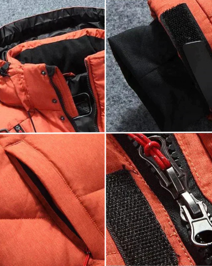 Elite Winterjacke für Herren mit Kapuze und langen Ärmeln