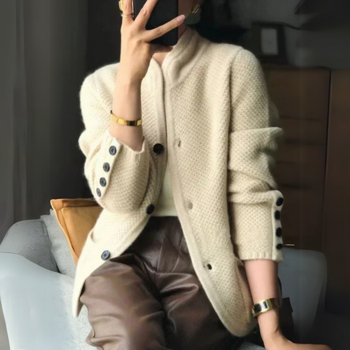 Alissa | Eleganter und bequemer Cardigan für Damen mit Rundhalsausschnitt