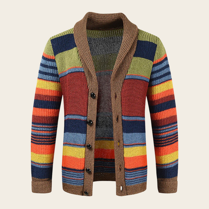 Mason | Gestreifter Herren-Cardigan mit Knöpfen