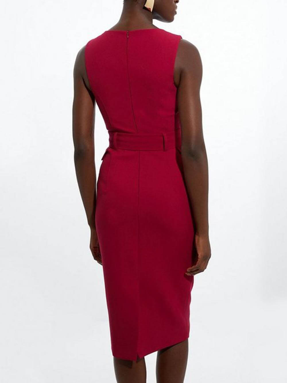 Elegantes Midi-Kleid für Damen mit raffiniertem Bindungsakzent