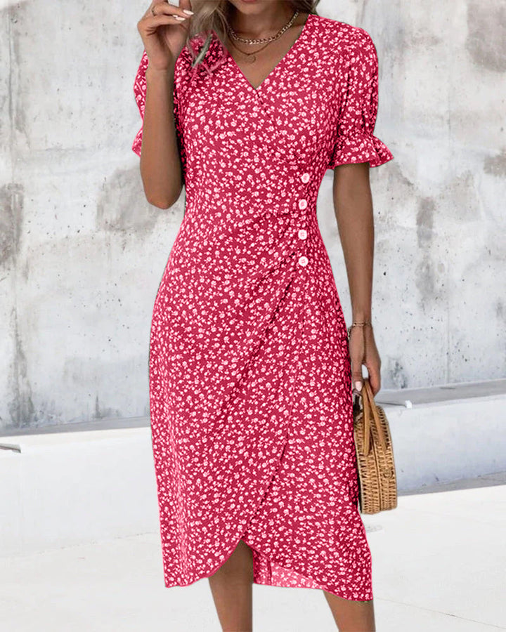 Ellaine | Florales Bauchbedeckendes Sommerkleid für Damen