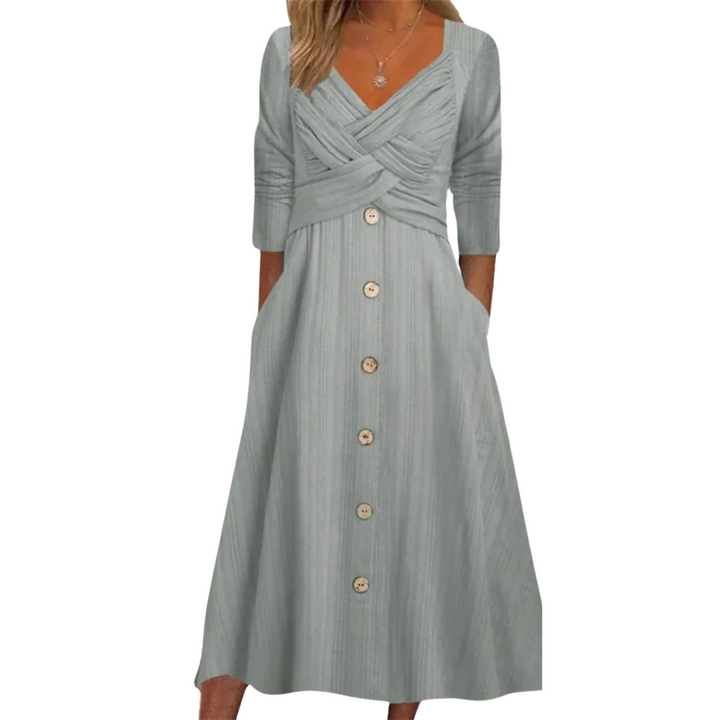 Ella | Elegantes Midikleid für Damen mit Bauchbedeckung
