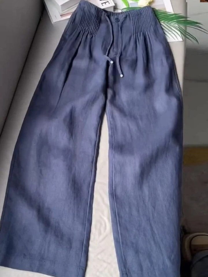 Camille | Mischung Weite Hose für Damen mit hohem Bund