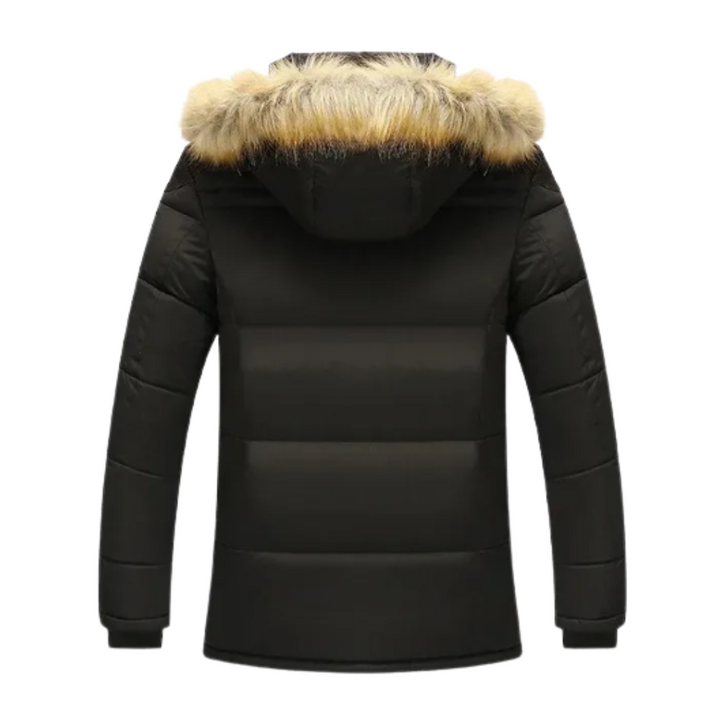 Elegante Gepolsterte Winterjacke für Herren mit Kapuze und langen Ärmeln