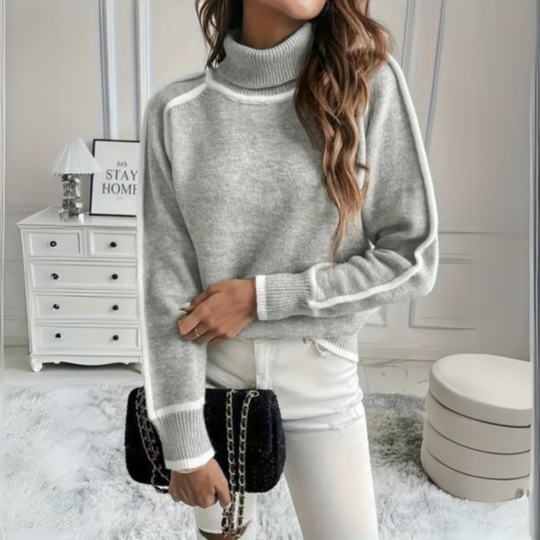 Aurora | Entspannter Rollkragenpullover für Damen mit langen Ärmeln