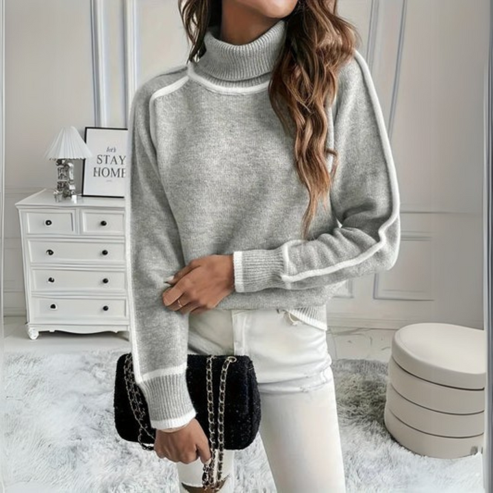 Aurora | Entspannter Rollkragenpullover für Damen mit langen Ärmeln