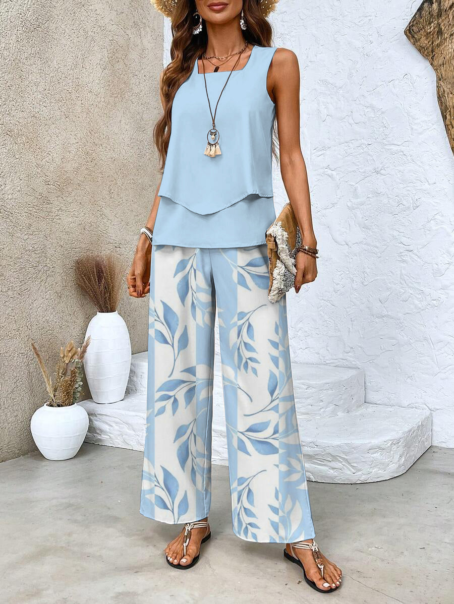 Avery | Elegantes Sommer-Set mit Blattmuster