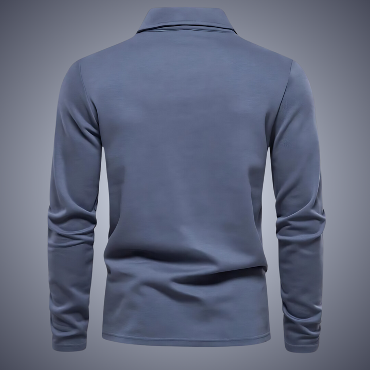 Theo | Casual Polo für Männer Poloshirt für Herren mit langen Ärmeln