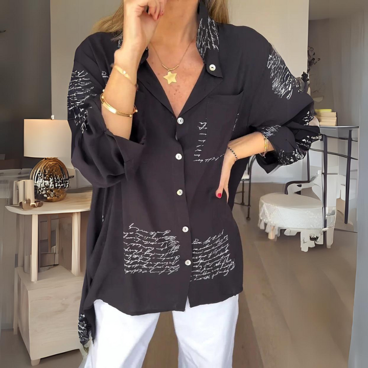 Callista | Handgeschriebenes Button-Up Hemd für Damen mit langen Ärmeln
