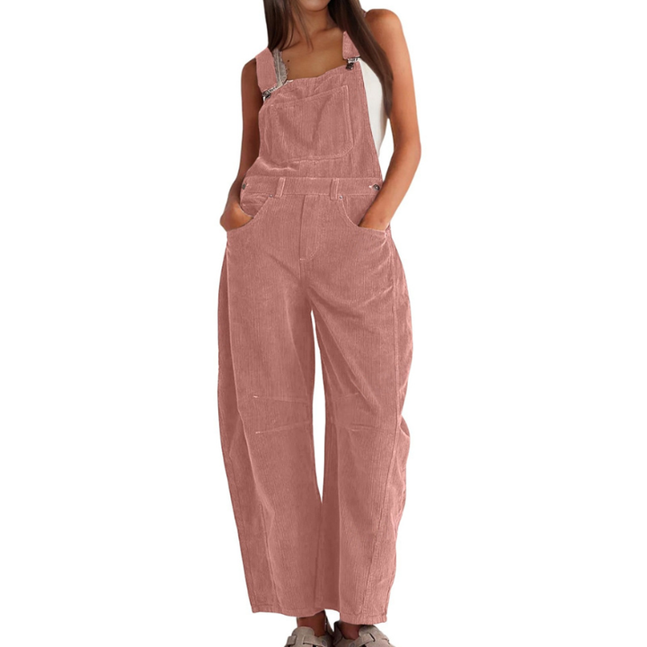 ETHEL | Schicker weiter Bein Overall für Damen mit eckigem Ausschnitt