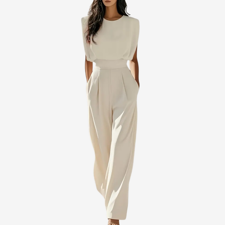 Ariia Maßgeschneiderter Cinched Jumpsuit mit langen Ärmeln