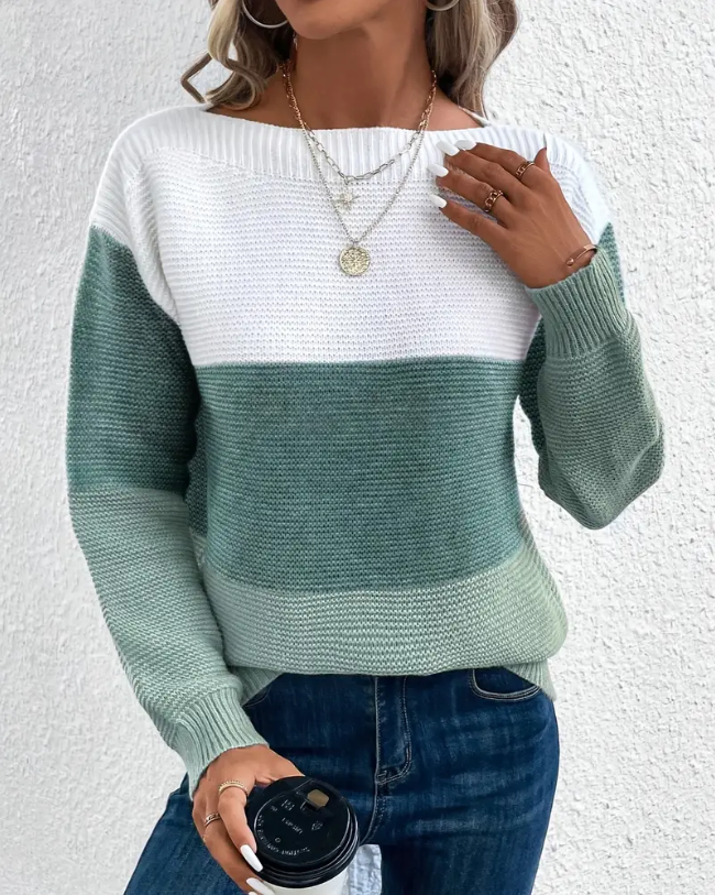 Grace | Der Langarmpullover für Damen mit Rundhalsausschnitt und langen Ärmeln