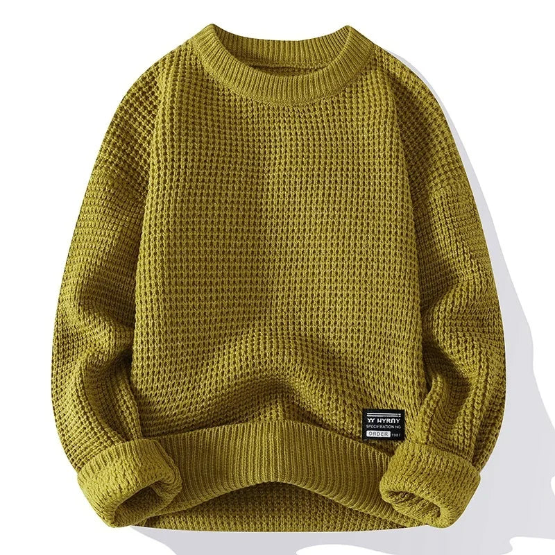 Silas | Premium-Pullover für Herren mit Wabenstruktur und Rundhalsausschnitt