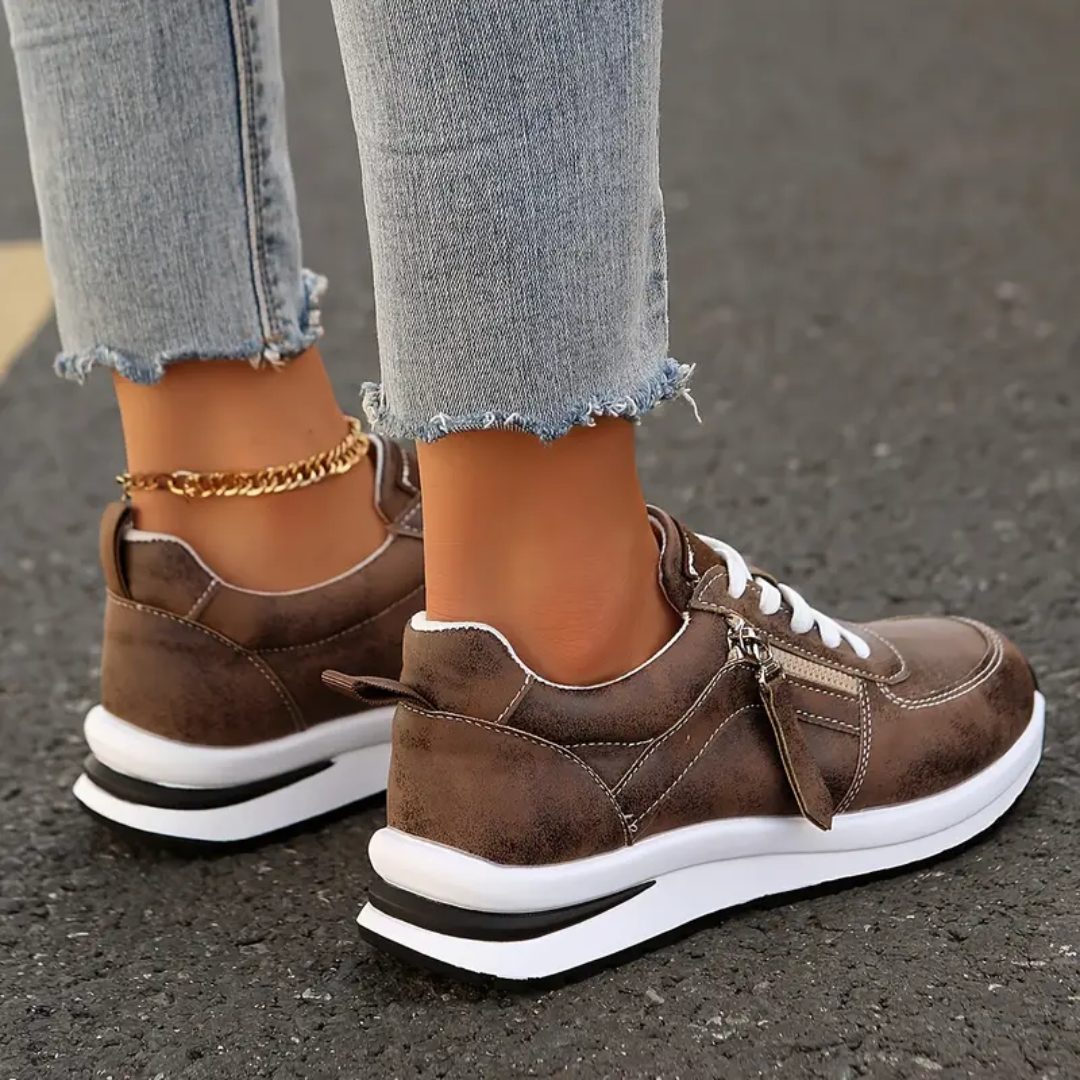 Colinda | Orthopädische Komfort Turnschuhe für Damen mit flachem Absatz