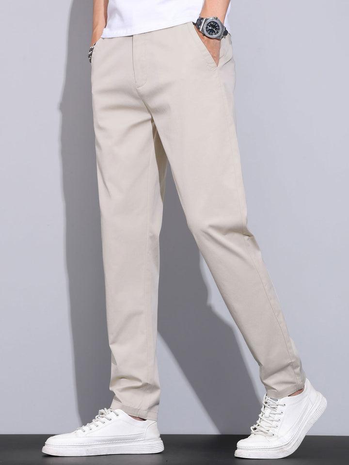 Herren Kurzarm Zip-Polo & Hose mit elastischem Bund und geradem Bein Set